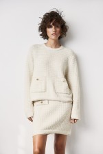 Pointelle-Knit Sweater