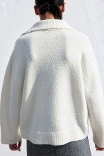 Fine-Knit Sweater with Collar