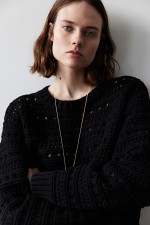 Hole-knit Sweater